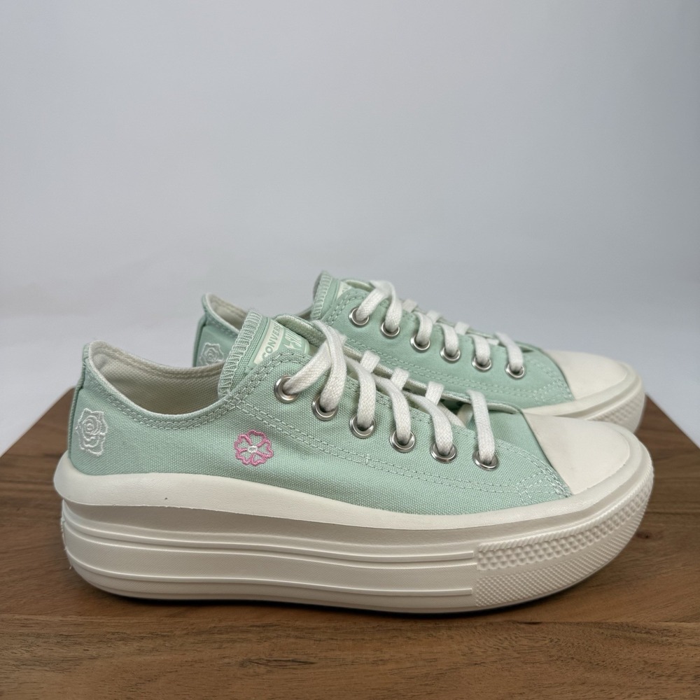 New Womens Converse Star Move Summer‎ Embroidery Sneakers Shoes Size 7.5 M